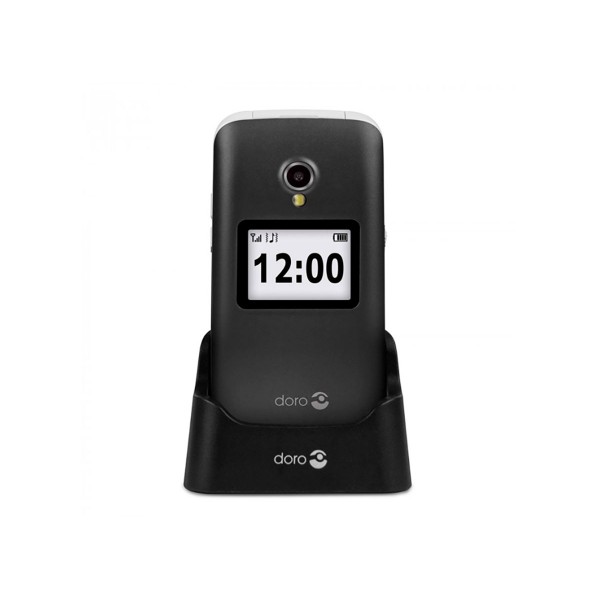 Doro 2424 negro blanco móvil senior 2.4'' notificaciones cámara 3mp bluetooth radio fm micro sd