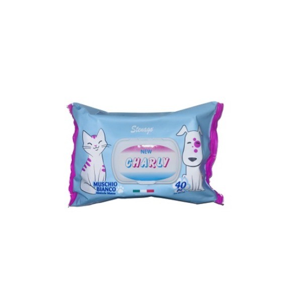 Charly toallitas húmedas perfumadas para mascotas 40ud.