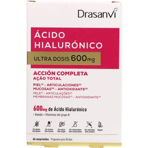 Drasanvi Ácido Hialurónico Ultra Dosis 600mg 60 Comprimidos